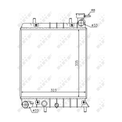 Radiateur, refroidissement du moteur NRF 53376 HYUNDAI 2531025050 2531025250