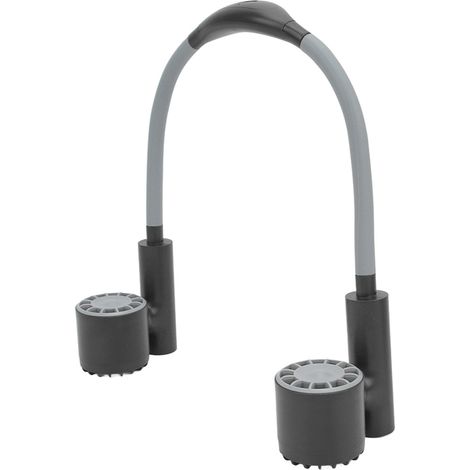 Ventilateur de cou portable mains libres 3 vitesses recharge USB silencieux 2400mAh flexible 90° noir (1/5)