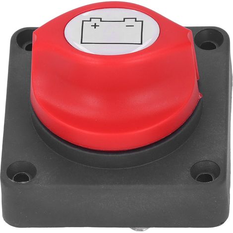 Interrupteur de déconnexion de batterie, conception entièrement fermée, étiquette couleur claire, sélecteur d'isolation de batterie sécurisé, 12-48 V CC (1/5)