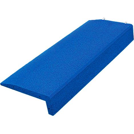 Bordures en caoutchouc pour aires de jeux / bordures en forme de L - 100 x 40 x 14,5 cm - Bleu