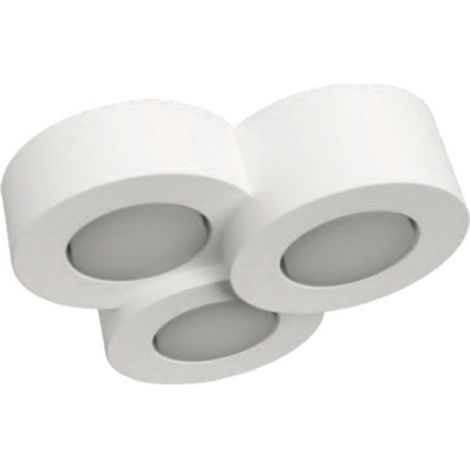 Plafoniera gesso lampadari bartalini sgge 3 gx53 led ip54 verniciabile moderno