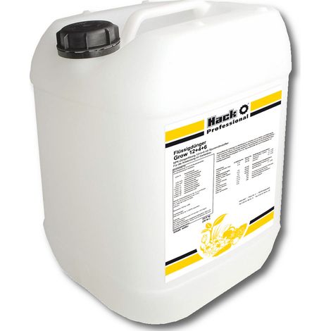 HACK PROFI Flüssigdünger GROW 12+4+6, 20 l Stickstoffbetonter Volldünger