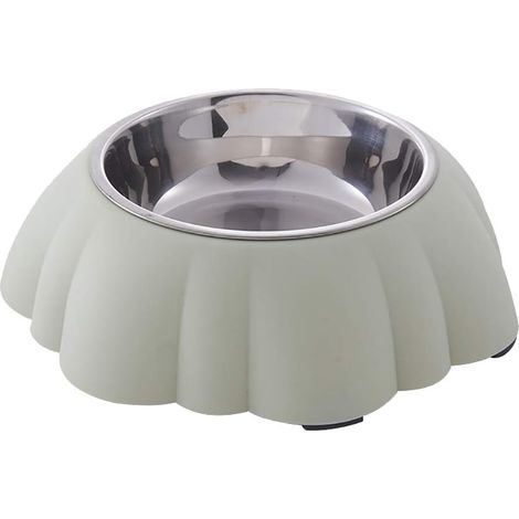 Gamelle en acier inoxydable en forme de citrouille pour chien et chat avec design anti-déversement pour nourriture et eau pour animaux de compagnie de petite taille 21,5 x 6,5 cm (vert)-Ensoleillé (1/5)