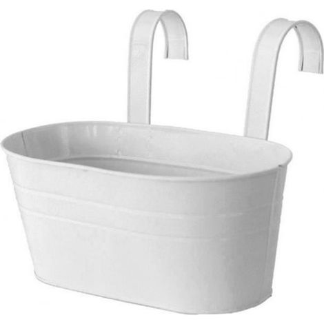 Suspension en fer coloré à Double crochet, amovible, pour pot de fleurs, panier de plantes, décor de jardin, pour WHITE -DRFT4807 (1/4)