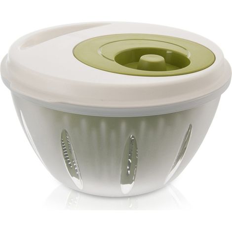 Colador, centrifugadora para ensaladas, verduras y frutas, secador rotatorio, recipiente, colador (1/5)
