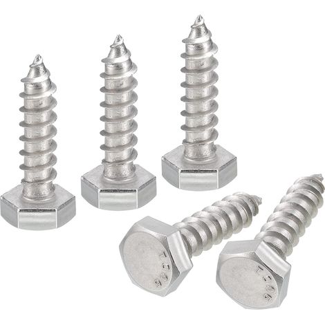 50pcs Hex Tête Retard Vis Boulons 1/4" X 1" 304 Inox Acier (1/5)