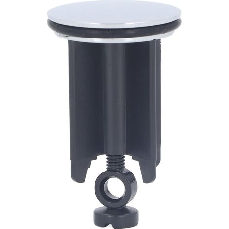 Bouchon d'évier - Crépine d'évier - Rallonge d'évier - Accessoires de Salle de Bains - Chromé - Couvercle de vidange pour lavabo -40 mm, Cheveux Passoire, Joint (1/5)