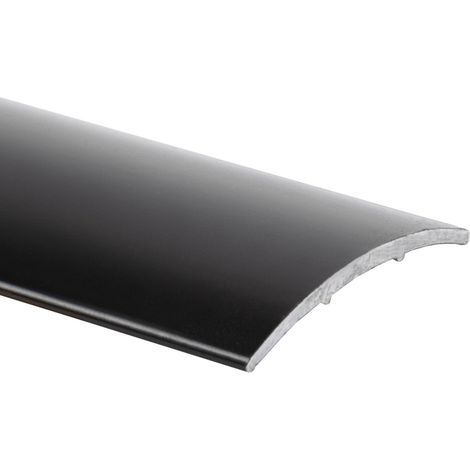 Karat – Seuil de porte en aluminium auto-adhésif noir 30 mm – Longueur 100 cm – Montage pré-percé ou autocollant – Pour transition de revêtements de sol