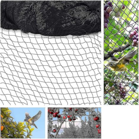 Filet de protection contre les oiseaux 15 m x 15 m, filet pour plantes, filet pour bassin, filet de jardin, mailles larges de 5 x 5 cm (1/5)