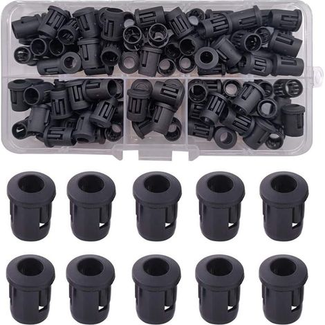 Lot de 100 supports de diode LED en plastique 5 mm, noir (1/5)