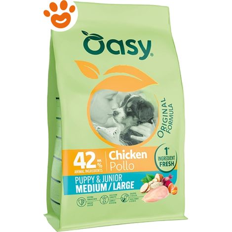 Oasy Original Formula Cane Puppy Medium Large Pollo 10 kg