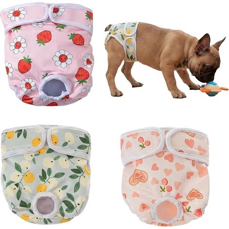 Culotte Chienne Taille S Couches Lavables pour Chien Femelle Réutilisable Protection Chaleurs Incontinence Chiot et Petit Chien (1/5)