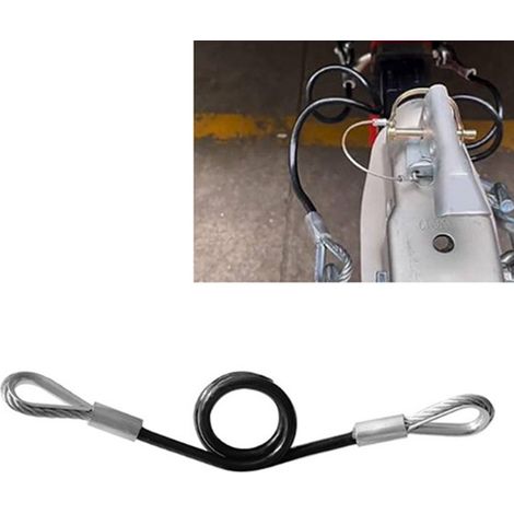 Available in 1 color: as shown in the picture. Material: Metal + ABS. Trailer safety tow rope without hook. (1/4)