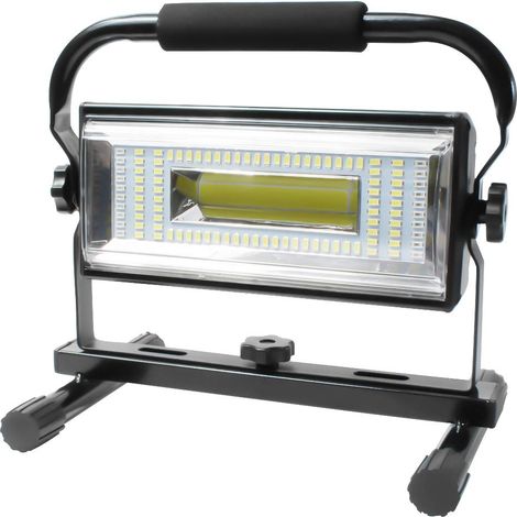 100W Projecteur LED Rechargeable 7000 Lumens Projecteur de Chantier Lamp Puissante LED Spot IP65 Étanche pour Travaux d'atelier, Garage, Terrasse, Jardin (Noir) (1/5)