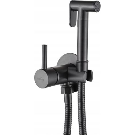 Rubinetto bidet a scomparsa, nero (1/2)