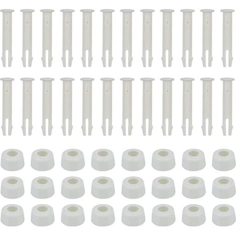 Lot de 24 broches pour piscine - 6 cm - Avec capuchon - Accessoires pour piscine (1/5)