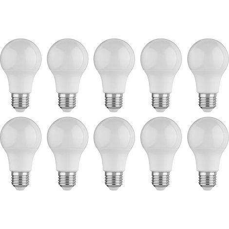 ORION91oficial® - Pack X 10 Bombilla LED A60 E27 Estándar 8,5w (=60w) 806lm Luz Blanco Cálido 3000k 30000h, Foco, Iluminación, Aplique, Lámpara, Bombilla - spaziOrion91