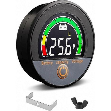 Voltmètre étanche IP67 avec écran LCD rétroéclairé, protection basse tension, pour batteries 12V 24V 48V 60V 84V, indicateur de charge et de tension. (1/5)