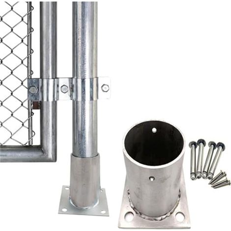 de base pour pergola Support de bride ronde de diamètre 120140150190200MM, supports de poteau de garde-corps de terrasse pour clôture fixe/boîte aux lettres(DIA 60 x 80MM(2.4 x 3.1IN))