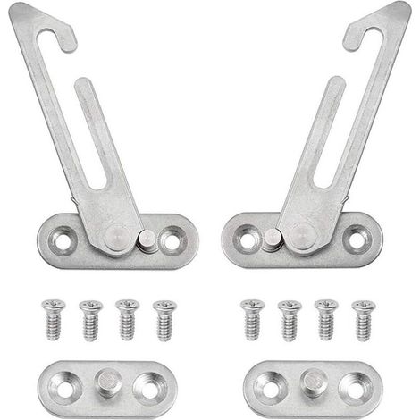 Set di 2 limitatori per finestre in UPVC - In acciaio inox 304 - Con viti - Per finestre con apertura a sinistra e a destra