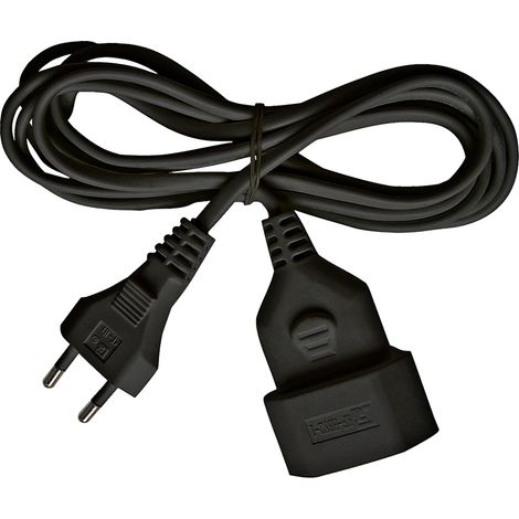Brennenstuhl 1161800 Strom Verlängerungskabel Schwarz 5.00 m H03VVH2-F 2X 0,75 mm² (1/2)