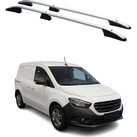 Barres de toit longitudinales pour Mercedes Citan W420 2021-26 L1 Court Alu Gris