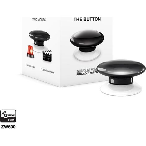 Fibaro The Button Bouton panique noir Alarme sans fil (1/4)