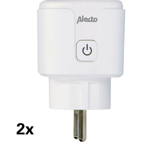 Alecto Smart Wi-Fi-Stecker mit Energiemonitor 16A 3680W 2er-Pack Weiß