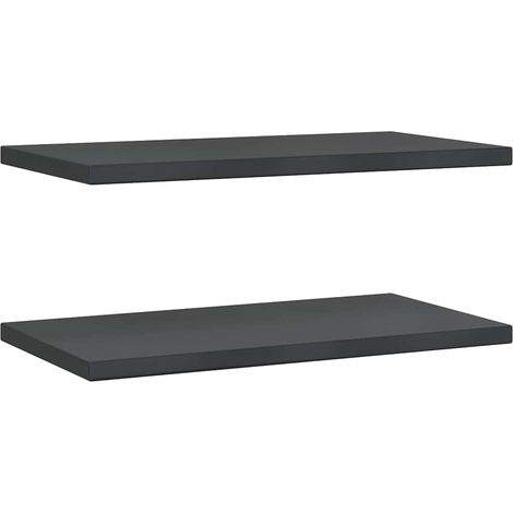Maison Exclusive - Wandregale 2 Stk. 75x40 cm Schwarz Edelstahl