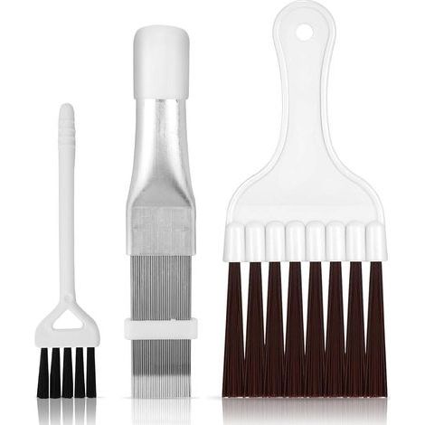 Condenser Brush, 3 Pièces Brosse de Nettoyage Condenseur de Climatiseur, Peigne D'Aileron De Condensateur, Peigne à Lattes de Climatiseur, pour Nettoyer Le Radiateur (1/5)