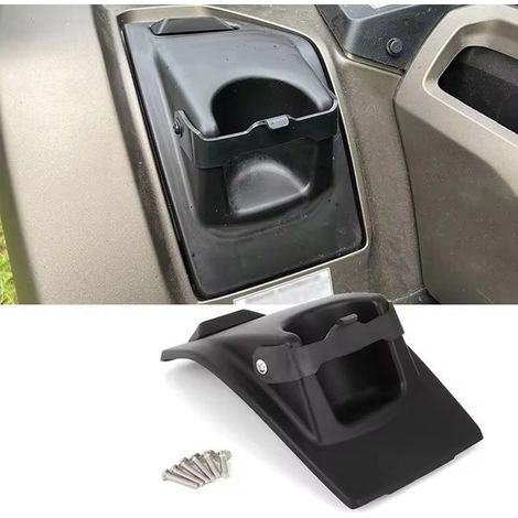 1 set. Color: Black. Material: Plastic. Motorcycle mudguard cup holder, ATV storage box rack, motorcycle. (1/5)