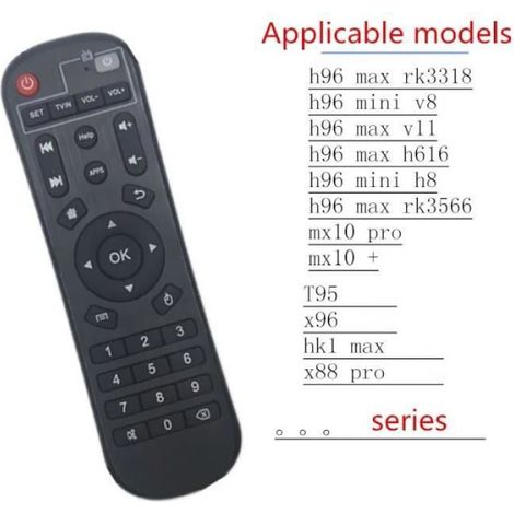 Télécommande IR - Pour Android TV Box - Portée 10 M - Dimensions 14,5 x 4 x 2 cm - 50 g