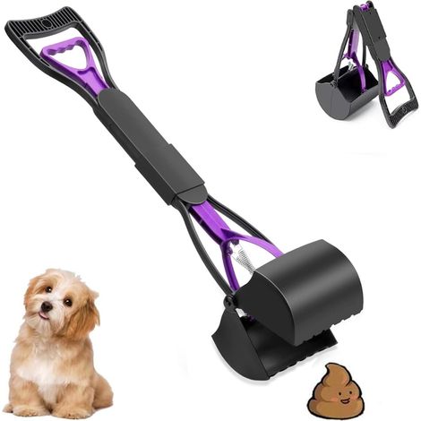 Paletta pieghevole per escrementi di cane - Viola 60 cm - Paletta per escrementi - Paletta per escrementi di cane - Raccoglitore di escrementi di cane - Raccoglitore di escrementi - Pala per cani - Pa (1/5)