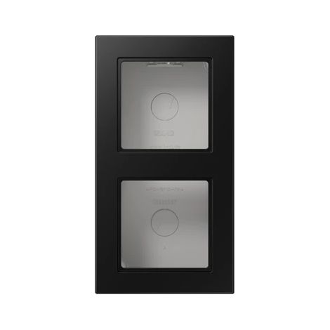 Jung Tapa para montaje en superficie 2 vías, A CUBE, termoplástico lacado, negro grafito mate, montaje vertical y horizontal A 5582 BF A SWM
