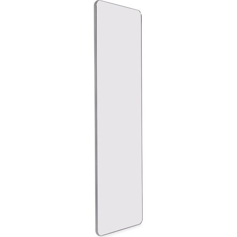 Miroir extractible pour l'intérieur de l'armoire, pivotant à 180°, 1.000x300mm, Aluminium, Verre et Acier, Titane (1/5)