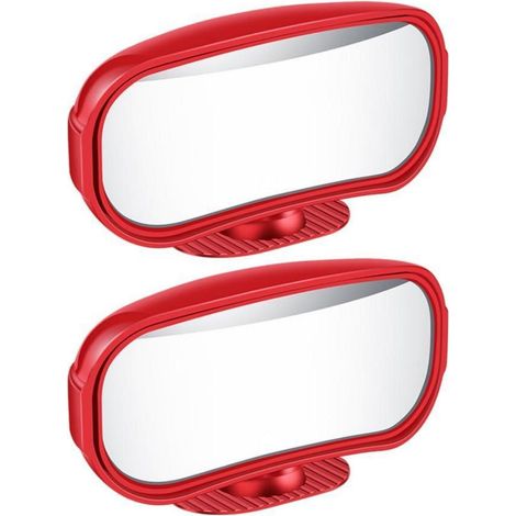 2er Set Tote-Winkel-Spiegel für Autos, drehbar, hochauflösend, rot (1/5)