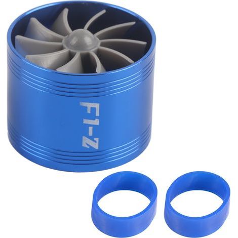 Turbine d'admission d'air 64mm Bleu pour Voiture - Super Compresseur Turbo à Ventilateur Unique, Économiseur de Carburant (1/5)