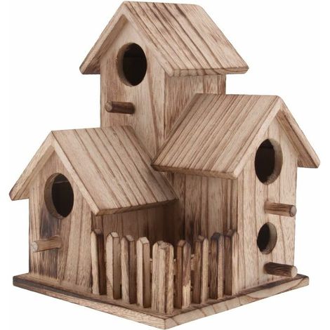 Vogelhaus für Wildvögel – Rustikaler Nistkasten – Gartenzubehör – Größe 2 (1/5)