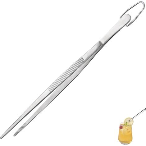 Pince de Cuisine, Acier Inoxydable 18/8, Embout Pointu, 25cm (1/5)