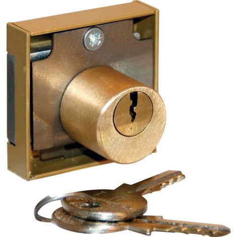 Serrure de meuble a cylindre rond – DEVISMES – Gauche (1/2)