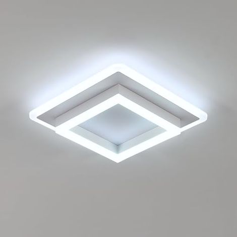GOECO Plafonnier acrylique, blanc, 30 cm, lumière blanche 6500K, 30W, 220V (1/5)