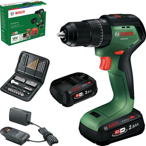 Bosch Akku-Schlagbohrschrauber PSB18V-60, 2x Akku PBA 18V 2.5Ah in Handwerkerkoffer (1/5)