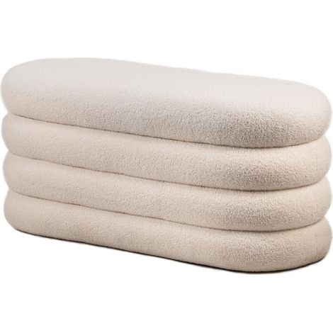 Banc scandinave avec rangement – Assise en bouclette premium – Dimensions 100x40x45 cm – Capacité 2 personnes – Entretien facile – Nordlys (1/5)