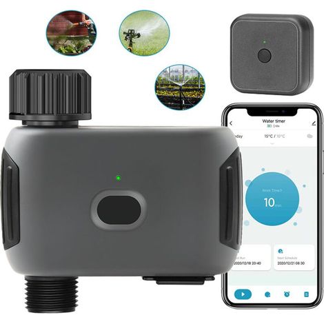 Sjlerst – Vanne intelligente WiFi pour arrosage – Programmation pluie retardée – Pression 2.9-116 PSI – Imperméabilité IP55 (1/5)