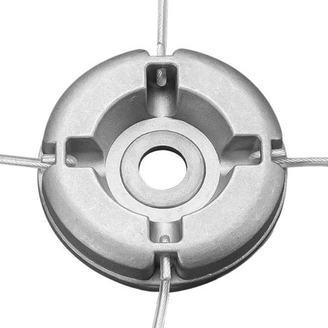Schneidkopf aus Aluminium für Motorsense, 3 Universalklingen (kompatibel mit Benzin- und Elektro-Motorsensen), verstärkte Stahlschneidfaden, Gartenzubehör-x-x