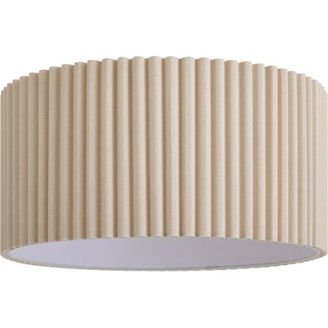 QAZQA Pantalla de lámpara Japandi de lino beige 50/50/25 - (1/4)