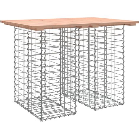 Table de jardin Table d'extérieur Gabion Design 100x70x72 cm Bois massif Douglas (1/5)