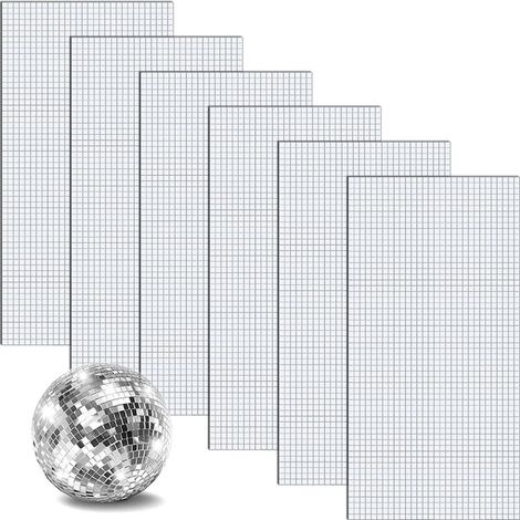 Pack of 10,800 self-adhesive mirrors - Glass mosaic tiles - Square wall stickers - for DIY party decoration (5 x 5 mm, silver)