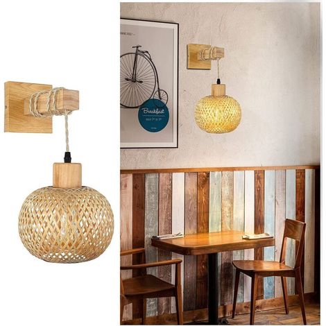 Applique murale, éclairage de chambre à coucher, applique murale de style cottage, luminaire mural d'intérieur, style bohème, douille E26, ampoule non incluse (1/5)