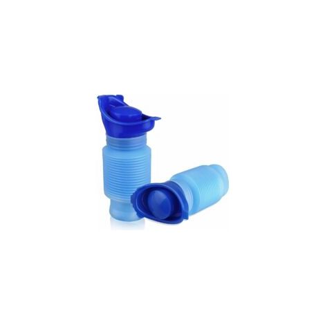 Lot de 2 urinoirs portables d'urgence rétractables pour adultes (homme et femme), bouteille d'urine pour voiture, voyage, urinoir de voyage d'urgence, petite toilette urinaire pour le camping et la ra (1/5)